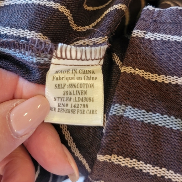 Loveriche NWT Brown Striped dress size e L - Picture 5 of 10